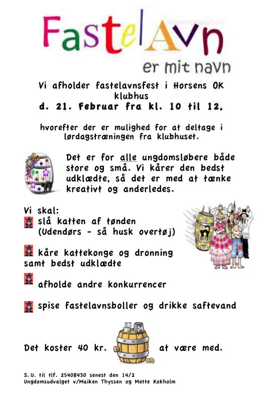 fastelavnsfest indbydelse